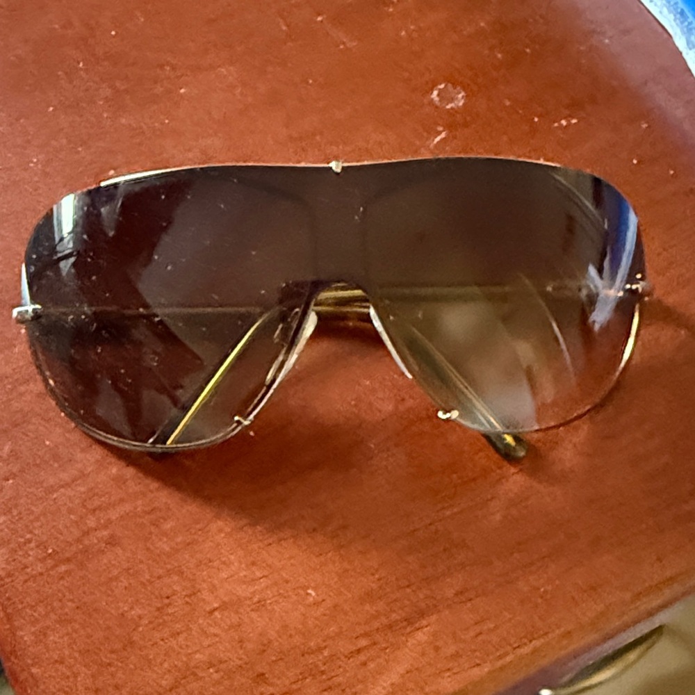 Burberry Black and Gold Aviator Sunglasses